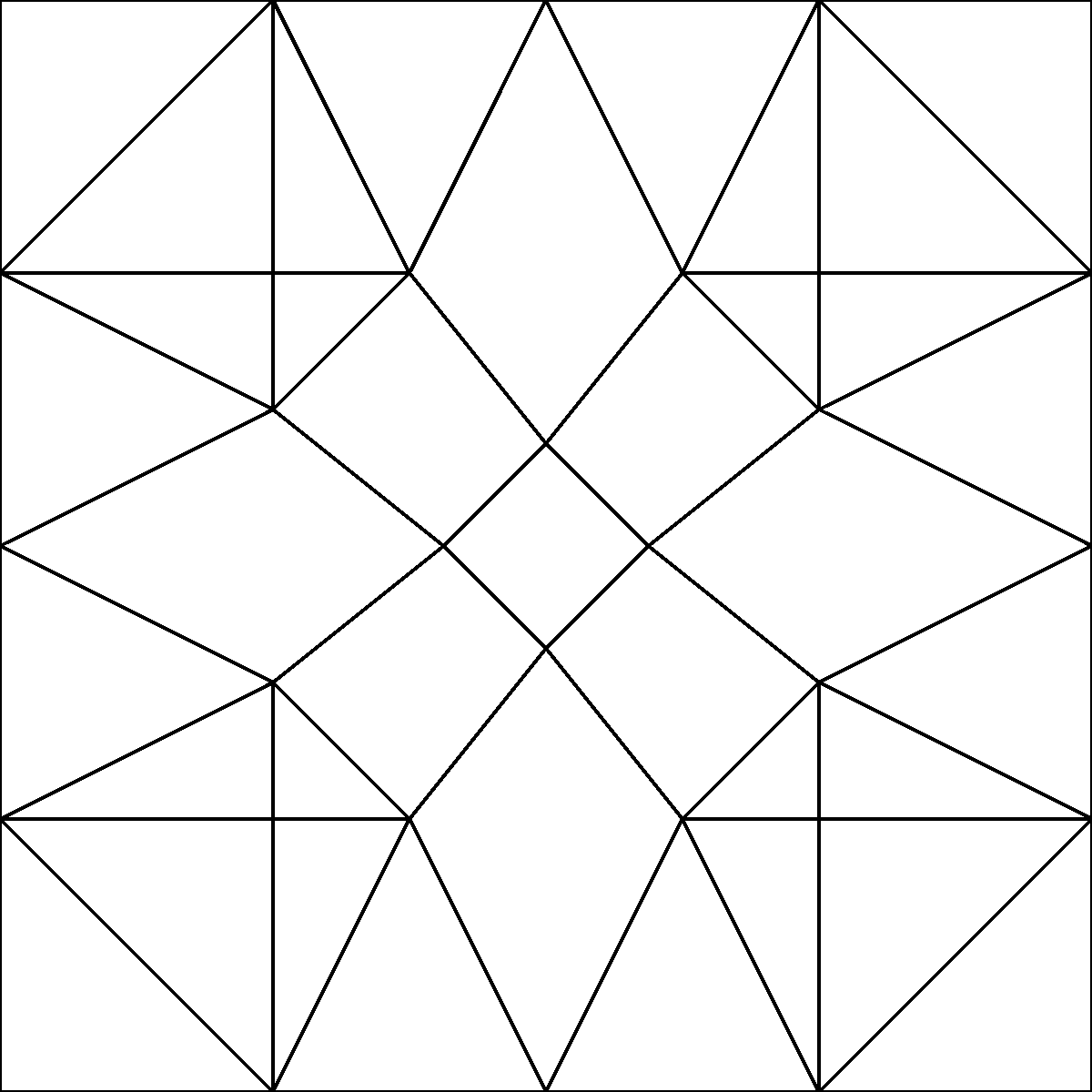 Pattern 62, Dogwood Star barn quilt pattern thumbnail